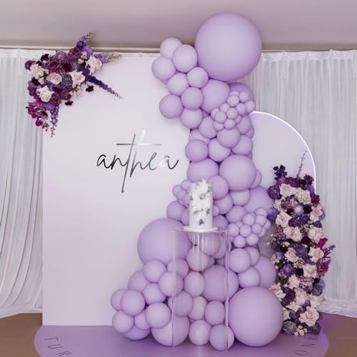 Pastel Purple Balloons Arch Kit - 129pcs Lavender Balloon Garland for Party Decor