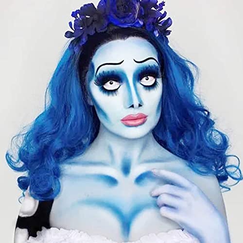 Light Blue Face Body Paint - Sadness Cosplay Makeup for Halloween & Costume 2.37Oz