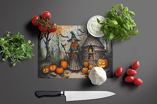 Halloween Slavic Witch Glass Cutting Board Large Decorative Kitchen Chopping Board - Variation of THIS listing