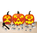 Pumpkin Carving Kit with 15 Stainless Steel Stencils & Plastic Hammer for Halloween