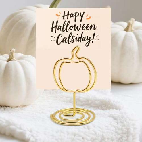 Gold Photo Holders 2 Inch Table Number Stands for Wedding Party Fall Decorations Style 1