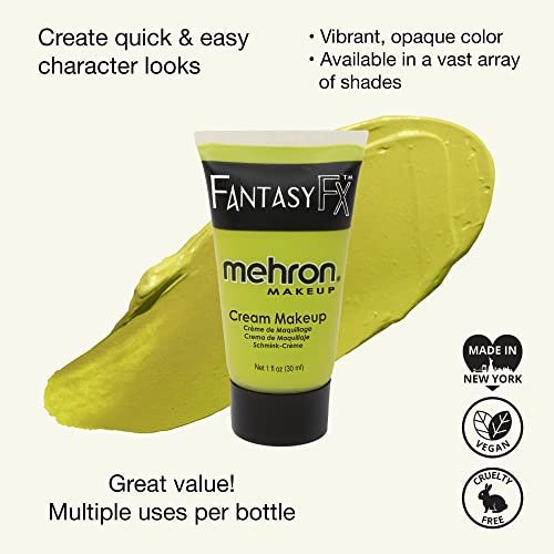 Mehron Fantasy FX Water-Based Face & Body Paint - Ogre Green 1 Fl Oz
