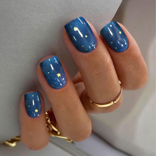 Semi Cured Gel Nail Strips - Star Pattern Nail Art Stickers, 20 Sheets