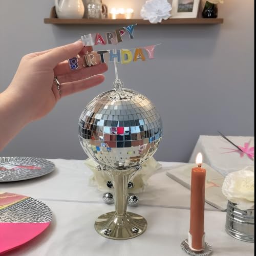 54PCS Disco Ball Decorations Set with Elastic Thread - 4 Inch, 3.2 Inch, 2 Inch, 1.2 Inch