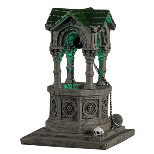 Lighted Gothic Well Table Accent - Spooky Halloween Decor, Battery-Operated
