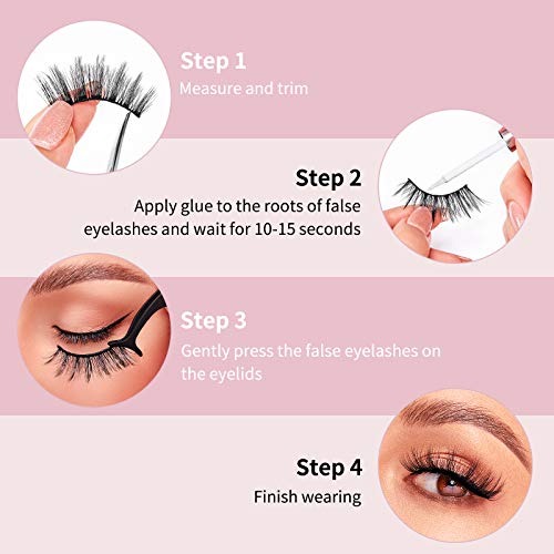 False Eyelashes 6D Fluffy Mink Lashes Pack - 09-19mm Reusable Cat Eye Style