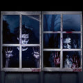 Halloween Ghost Window Decorations Curtain Set - Indoor Outdoor Scary Wall Decor - Style2