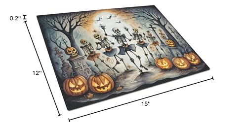 Halloween Dancing Skeletons Glass Cutting Board Large Decorative Tempered Kitchen Board - Variation of THIS listing