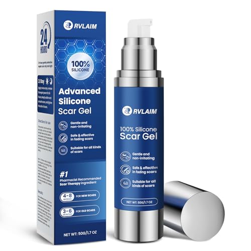 Silicone Scar Gel for Old & New Scars - Fast Absorbing & Gentle 1.7oz
