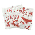 Red Help Halloween Paper Napkins - 20 Disposable Dinner Napkins for Parties & Events