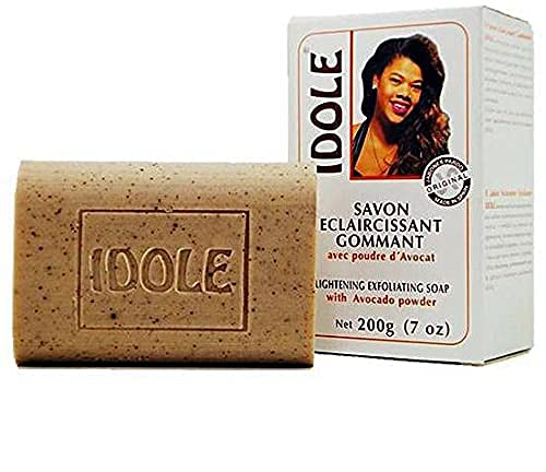 Idole Brightening Exfoliating Soap with Avocado Seed Powder, Net 125 grams (4.4 ounces) 3-Pack