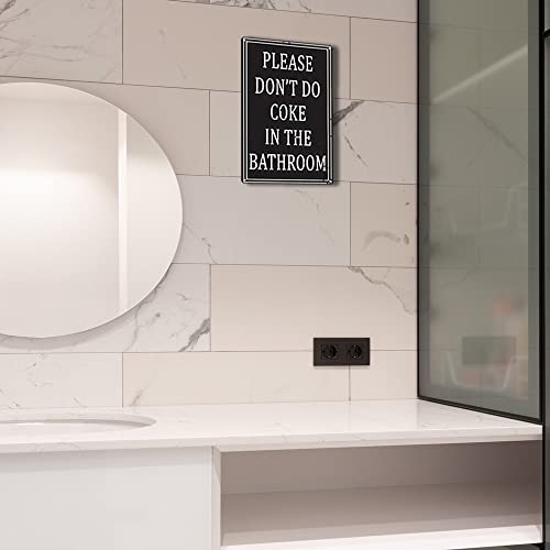 Funny Bathroom Rules Metal Tin Sign - Man Cave Wall Art - Variation 09