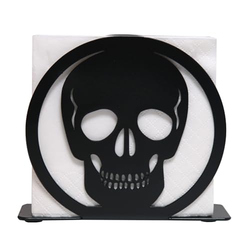 Skeleton Metal Napkin Holder - Small Black Dispenser for Modern Dining & Party