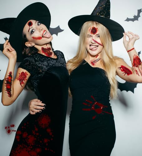 Halloween Temporary Tattoos Set with Realistic Wounds & Scars - 190 Pieces