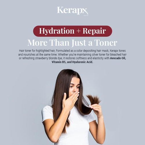 Kerapx Brass-Free Hydration Hair Mask – Deep Moisture & Repair Treatment for Dry, Damaged, Frizzy or Color-Treated Hair – Softness, Shine & Strengthening 4.76 fl oz