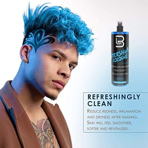 L3 Level 3 After Shave Spray Cologne - Softens Skin - Refreshes and Relieves Face and Skin - Styling Powder Included (Aqua)