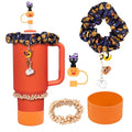 Halloween Stanley Cup Accessories Set with Straw Toppers, Boot Protectors & Charm - Happy Halloween