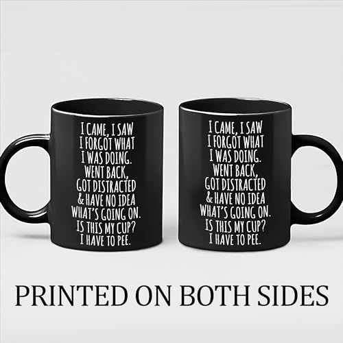 I Came I Saw I Forgot What I Was Doing Funny Coffee Mug - Black 11oz