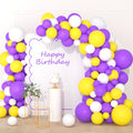 Balloon Arch Kit - Purple Yellow White Party Decorations for Birthdays Weddings & Events