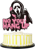 Pink Horror Ghost Cake Topper Halloween Decorations for Themed Parties