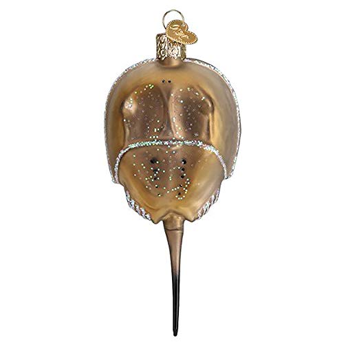 Horseshoe Crab Glass Christmas Ornament - Coastal Handcrafted Holiday Decoration - Sea Collection - Variation of Horseshoe Crab