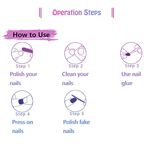 Short Black Stiletto Fake Nails - Press On Manicure for Women