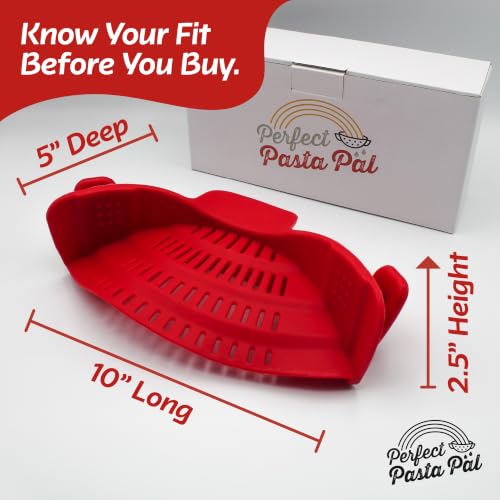 Silicone Pasta Strainer Clip-On Pot Drainer for Vegetables & Food