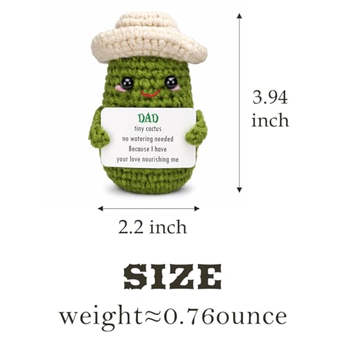Crochet Grass Hat Cactus Decor for Dad - Father's Day Keepsake Gift