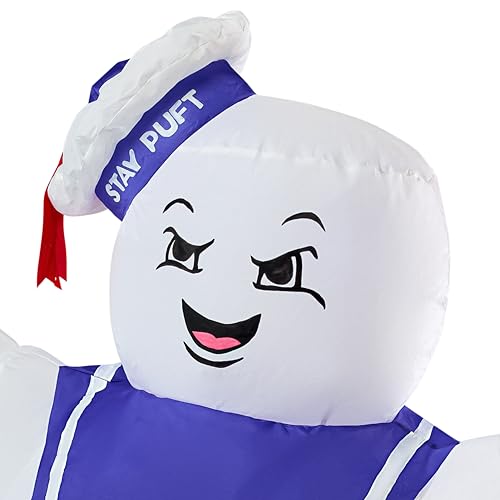 Ghostbusters Stay Puft Marshmallow Man Inflatable - 5.5 Feet with Lights, Halloween Decor