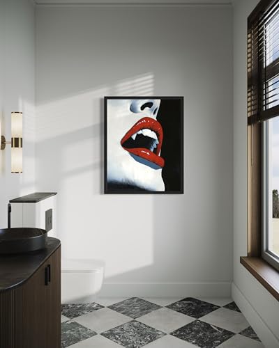 Vampire Halloween Scary Wall Art Poster - Unframed 24x18 Inches - Spooky Gothic Decor