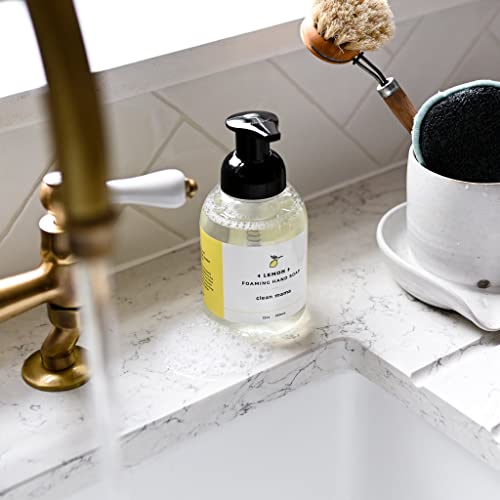 Foaming Hand Soap - Plant-Derived & Nourishing with Essential Oils - Lemon / 12 Fl Oz