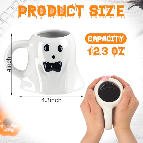 Halloween Ghost Coffee Mugs Set - Mr & Mrs 12 Oz Ceramic Drinkware