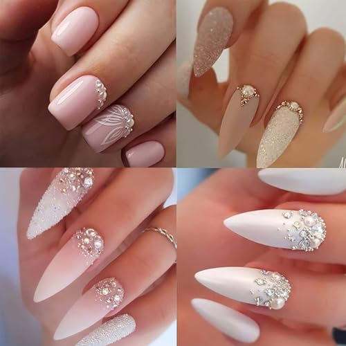 Colorful Flatback Nail Art Pearls & Charms Set for Manicure - VOTACOS