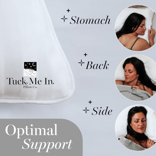 Queen Down Alternative Pillows Set of 2 - Hypoallergenic, Breathable, Gusseted Comfort
