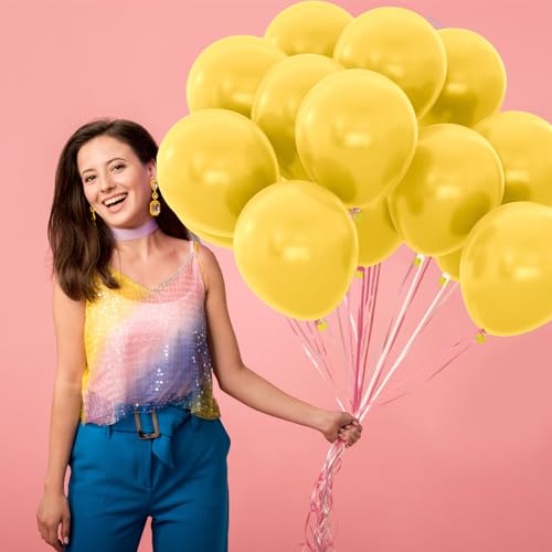 Yellow Halloween Balloons 12 Inch 60PCS Balloon Arch Garland Kit Fall Party Decorations