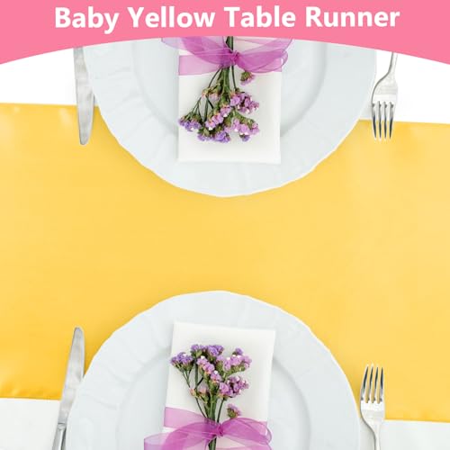 Gold Satin Table Runners 12 Pack - 12 x 108 Inch for Weddings & Parties