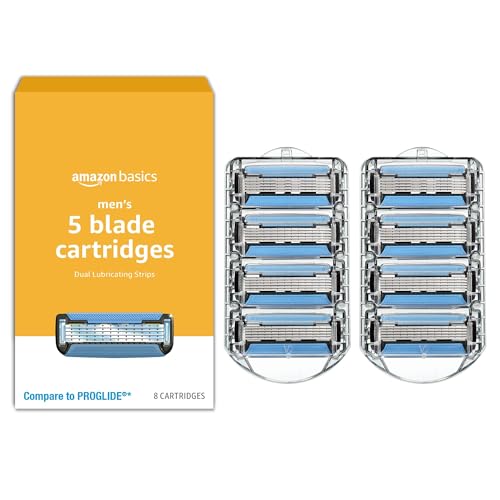 Men's Razor Blade Refills with Lubrication & Beard Trimmer - 8 Pack