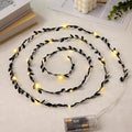 Black Leaves String Lights 6.56ft 20 LED Battery Operated - 2 Pack