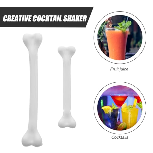 50Pcs Bone-Shaped Cocktail Skewers Halloween Drink Stir Sticks for Bars & Parties