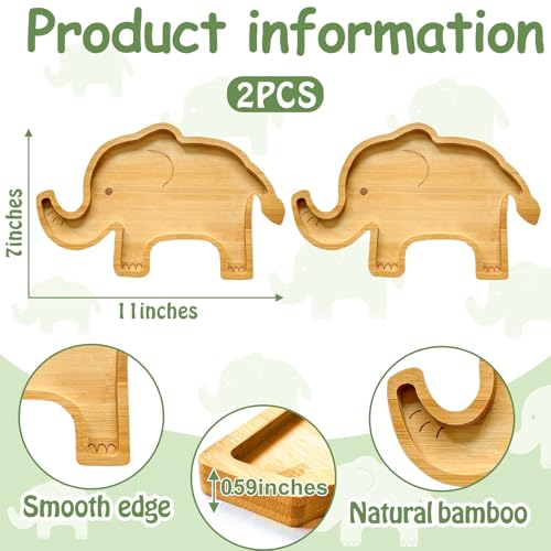 Elephant Baby Shower Charcuterie Boards Set of 2 - Wooden Serving Trays