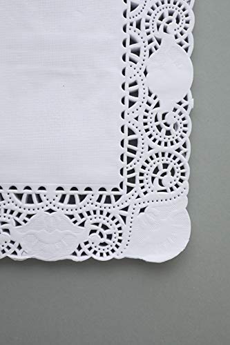 Rectangular Paper Doilies - Beige 11.8x15.74 Inches, 250 Sheets - Party & Wedding Table Decor