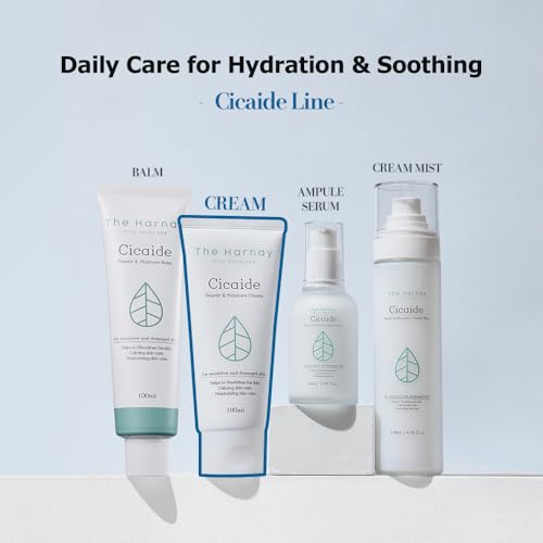 The HARNAY Cicaide Cream 3.53oz | Daily Face Moisturizer with Cica & Ceramide NP | Deep Hydrating Korean Face Cream for Soothing & Moisture | Hydrating Base Prep | K Beauty Skincare