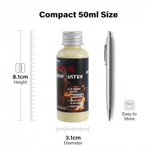 Liquid Latex SFX Makeup 50ml for Horror Costume & Special Effects - GloomGlo