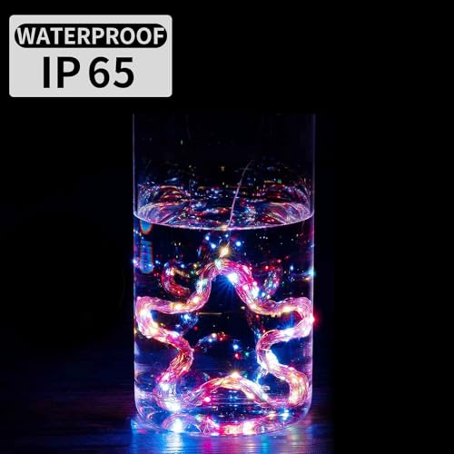 Mixed-Color Fairy Lights Set 24 Pack 7ft Waterproof Twinkle String Lights Battery Operated