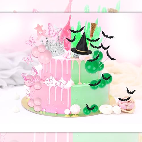 Halloween Witch & Princess Cake Decorations Kit - 74 Pieces Party Supplies