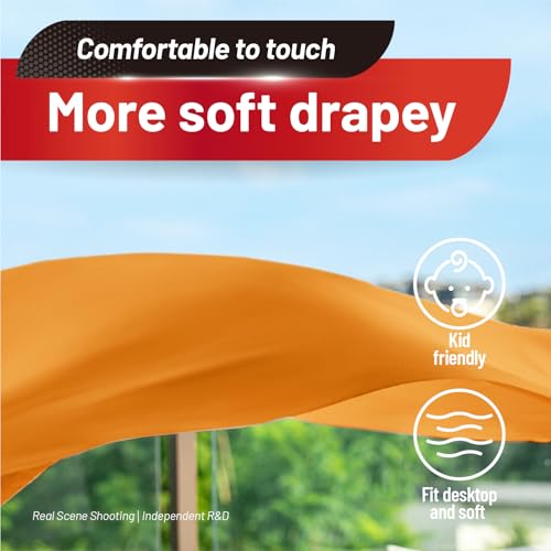 Orange Plastic Tablecloth Roll - 3720 x 54 Inches Disposable Rectangular Cover - 310 Ft