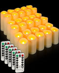 Waterproof LED Flameless Candles with Remote Control - Outdoor Battery Pillar Candles for Wedding Halloween Christmas Decorations, 3 Sizes