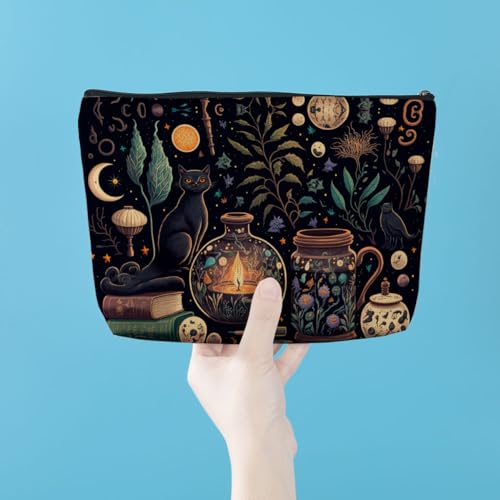 Halloween Makeup Bag Witchy Gifts Multicolor 0781 - Waterproof Travel Organizer