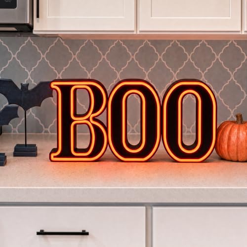 Light Up Halloween Sign - Boo Letters Indoor Decorative Halloween Light