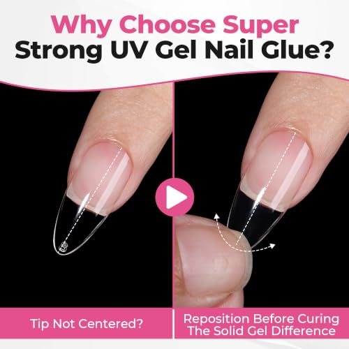 Solid Gel Nail Glue 25g for UV Lamp Cured Tips - UNA GELLA Variation